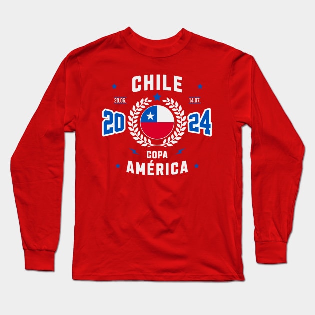 Chile Fútbol Pride Tee - Copa America 2024 Fan Gear Long Sleeve T-Shirt by Kicosh